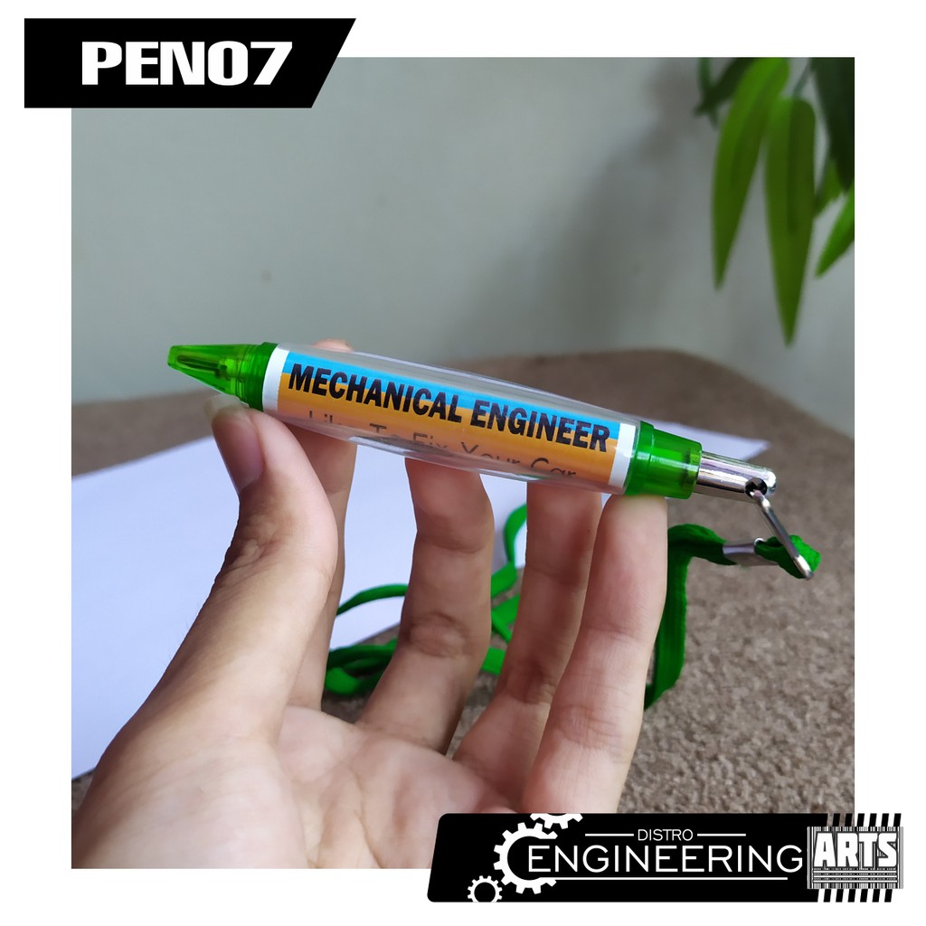 

Pulpen Kalung Hijau Sticker Design Mechanical engineer Pena - PEN07