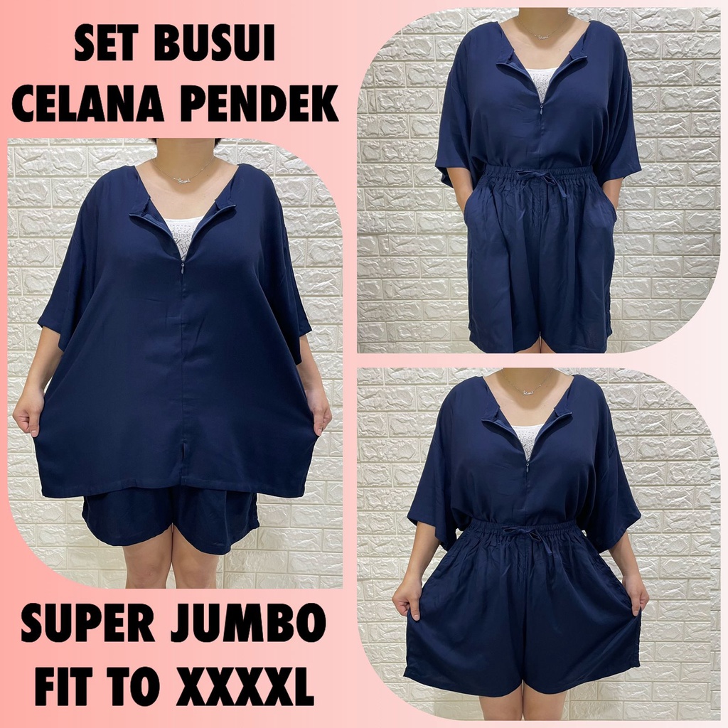 SETELAN CELANA PENDEK HAMIL|MENYUSUI XXXXL RAYON TWILL PREMIUM