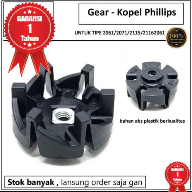 Gear Plastik Kopel Blender / Upper Mounting Blender untuk merk Philips HR 2061/2071/2115/2116