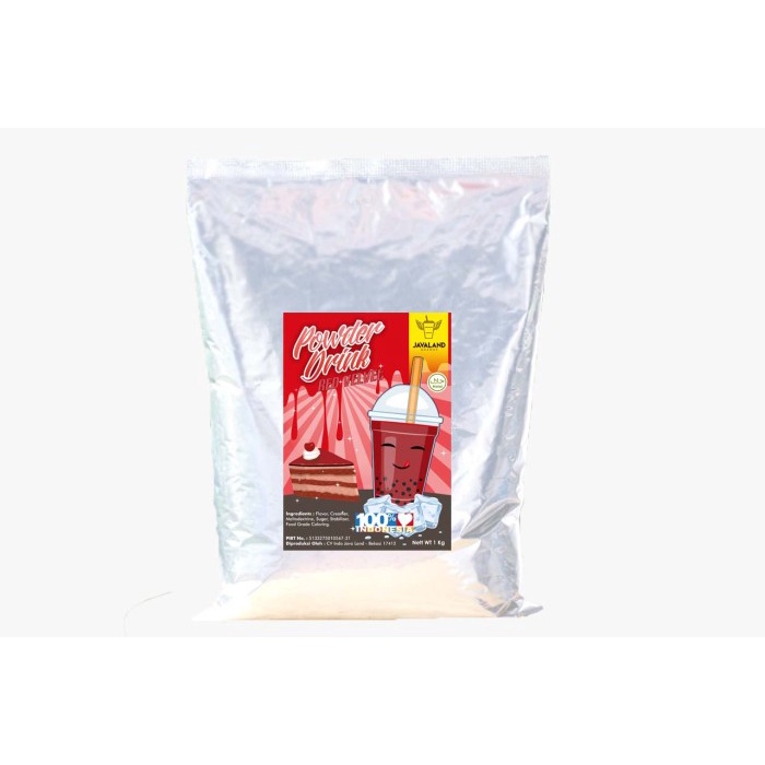 

Lainnya-Minuman-Bubuk- Rasa Red Velvet Bubuk Kiloan Bubble Powder Drink Original Javaland 1Kg