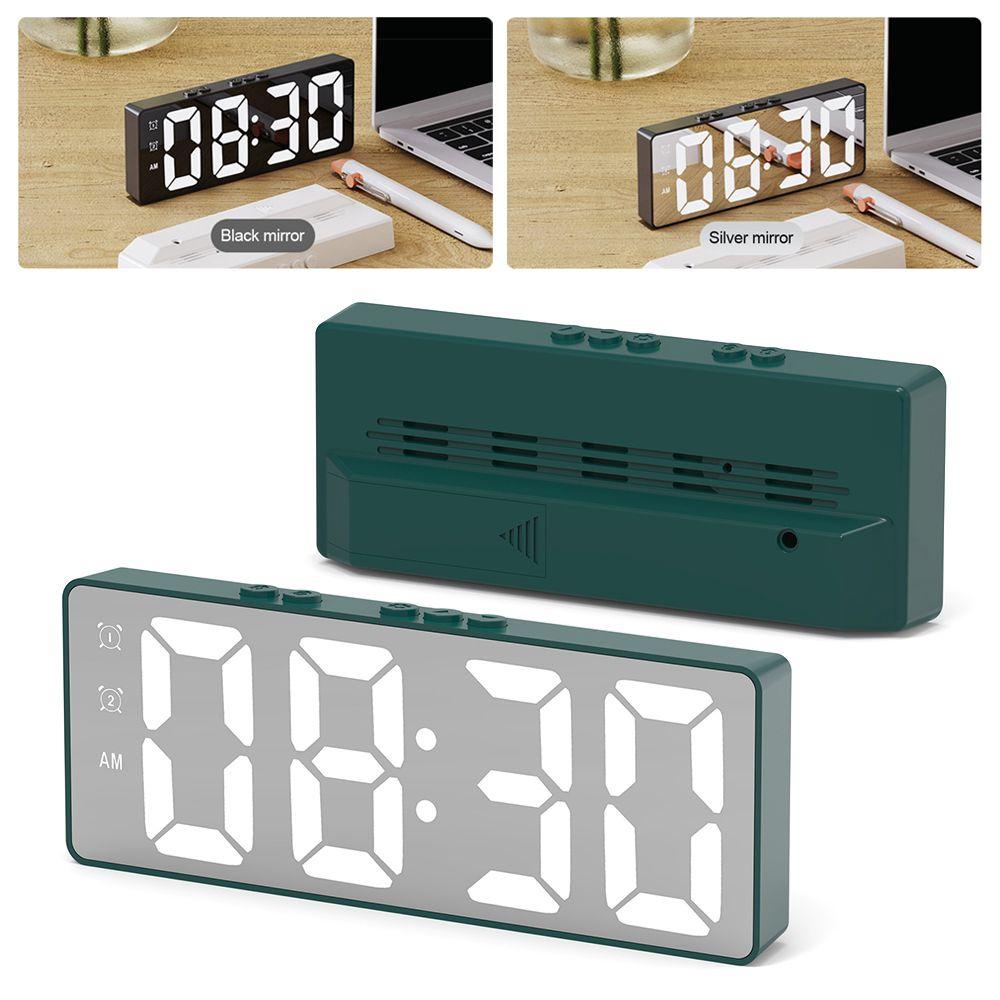 R-flower Alarm Clock Dekorasi Rumah Lampu Malam Backlight Suhu Kalender LED Digital