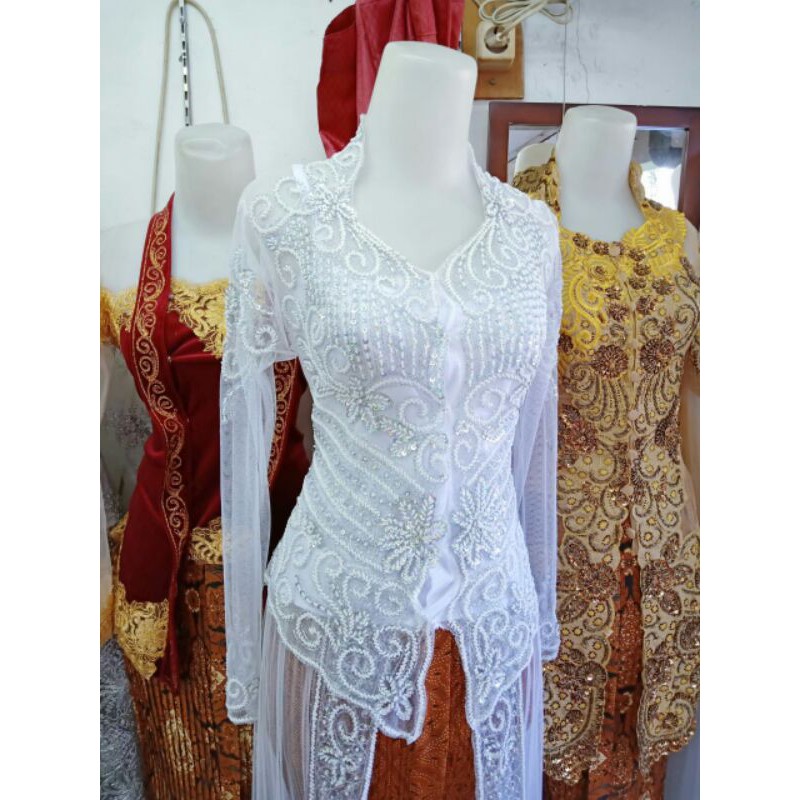 Kebaya akad nikah / baju manten panjang mata kaki L (KEBAYA SAJA)