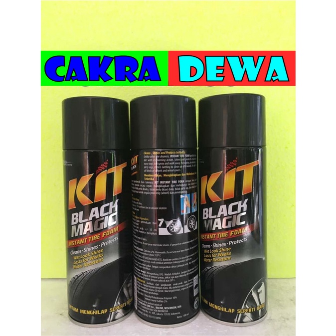 READY MURAH Semir Ban mobil dan motor KIT Black Magic Instant Tire Foam 400ml