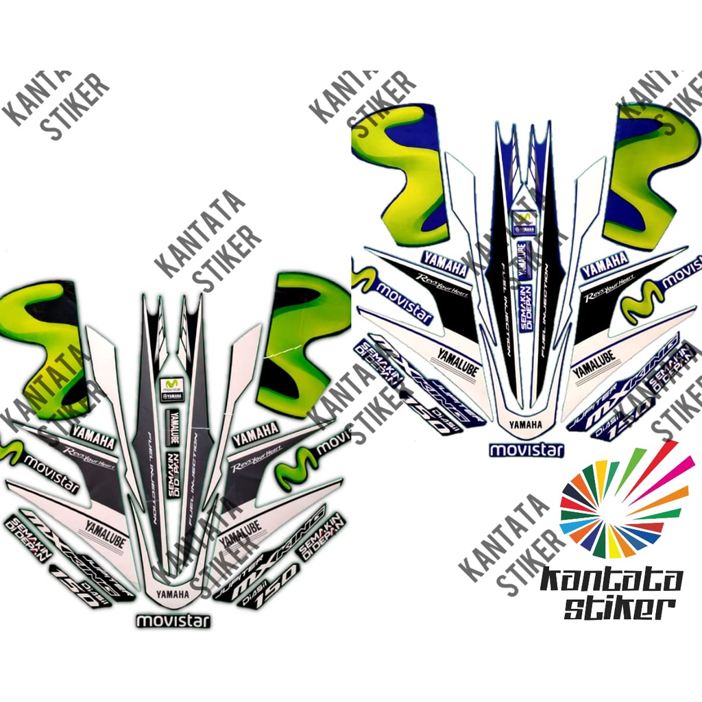 Stiker Striping Motor Yamaha Mx King 2015/2016 Movistar