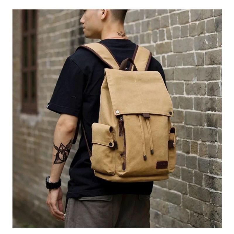 GHbag Klub New Arrival - Tas Ransel canvas IAC Backpack Up to 15 inch - Tas Pria Tas Wanita Daypack