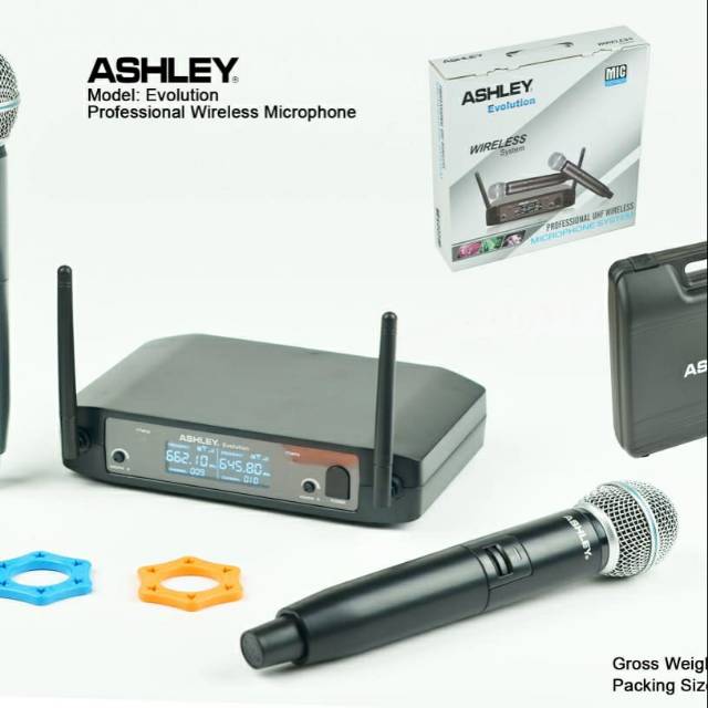 Mic wireless ashley uhf murah