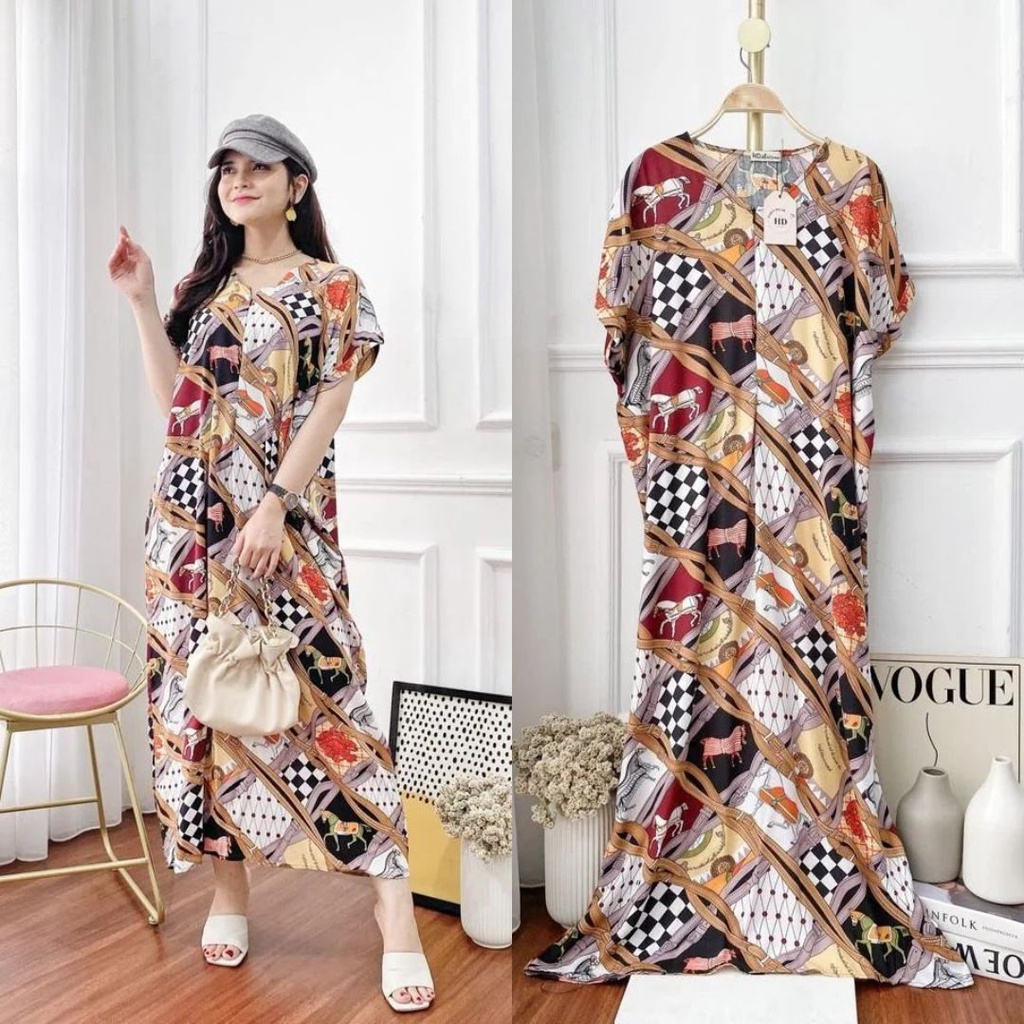 Daster Panjang Semata kaki Habel Busui Non Ruffle rayon premium Kanaya