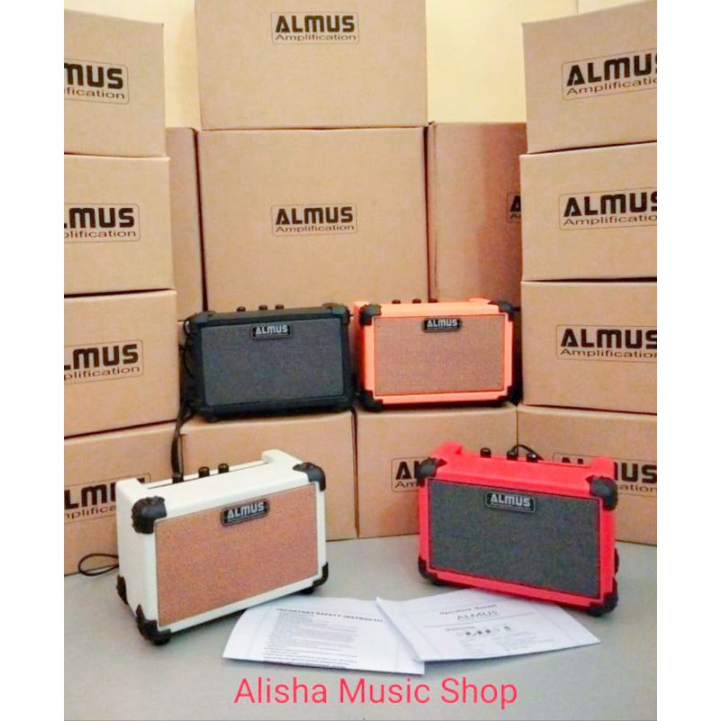 AMPLI GITAR ALMUS mini Distorsi dua input