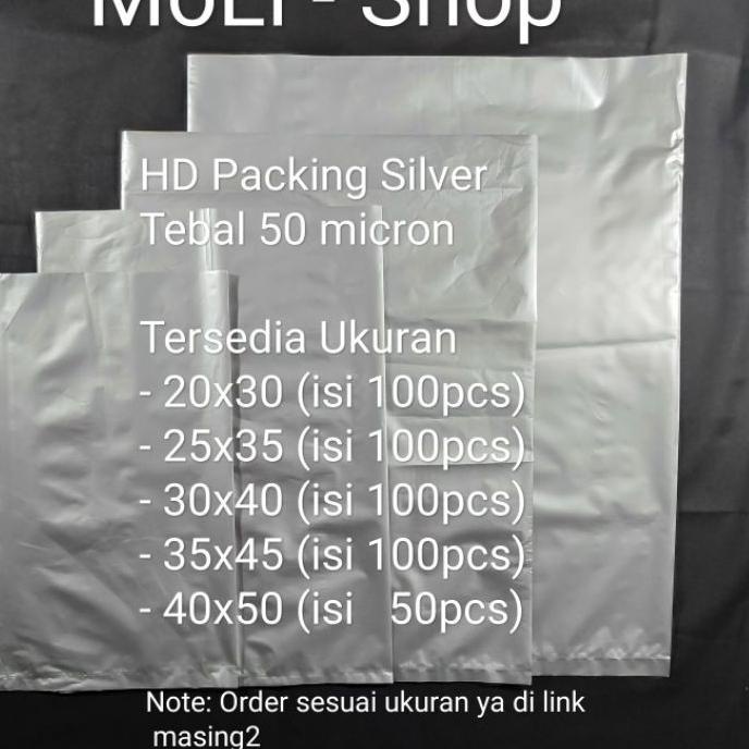 

☂ Plastik Packing Silver uk 30x40, HD Packing, Kantong bungkus Paket ☪