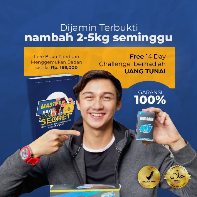 PROMO Mw Gain Original Penggemuk Badan MwGain Obat Gemuk Badan Terbaik
