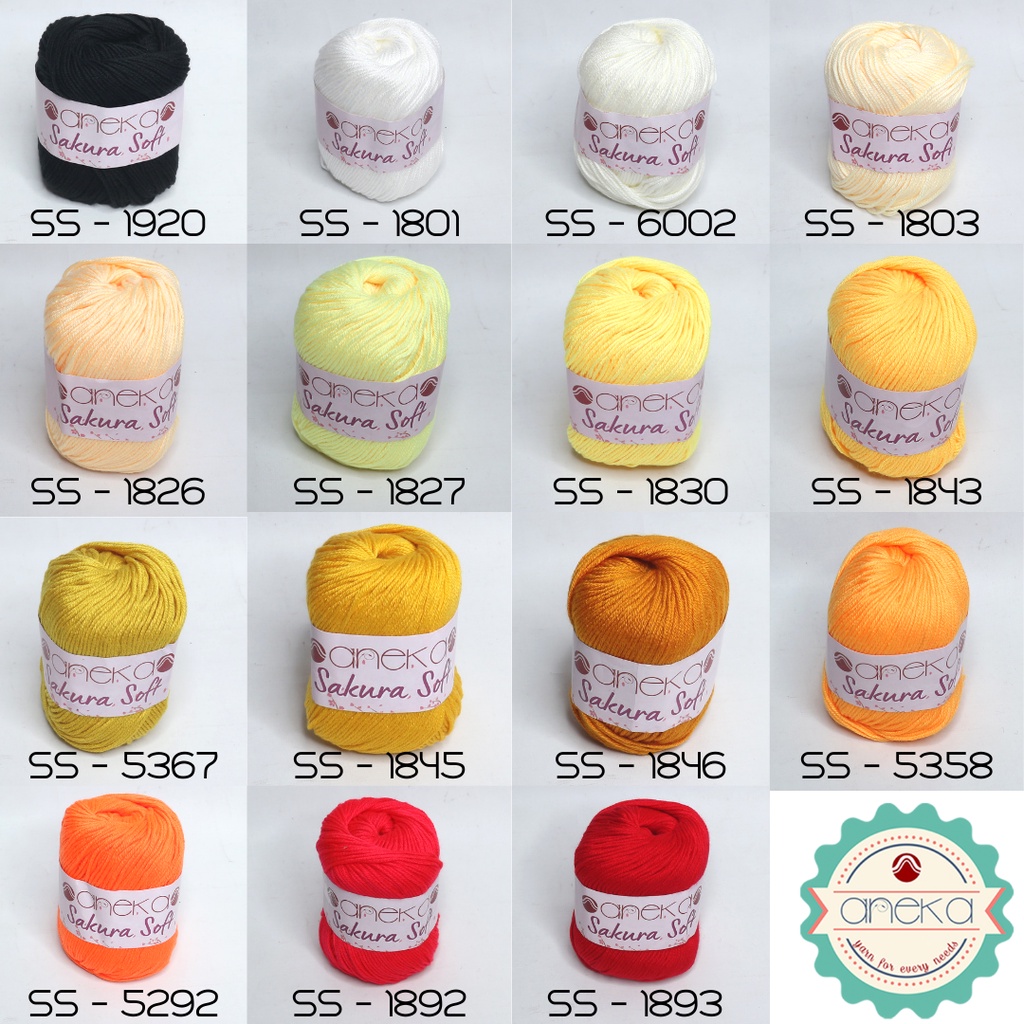 KATALOG - Benang Rajut Sakura Soft / Silk Cotton Milk Cotton Yarn Part 1