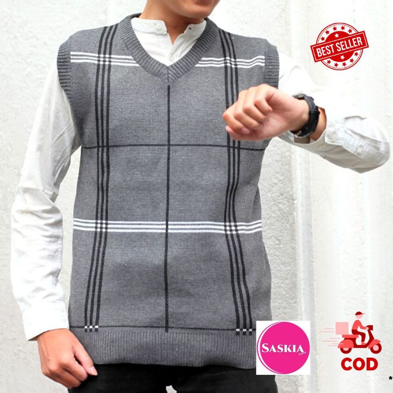 sweater vest top korea pria&amp;wanita#vest korea#rajut corak#