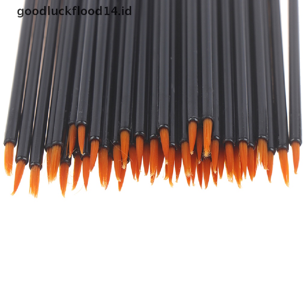 [OOID] 50Pcs Disposable Eyeliner Brushes Individual Applicator Fibre Swab Liner Brush ID