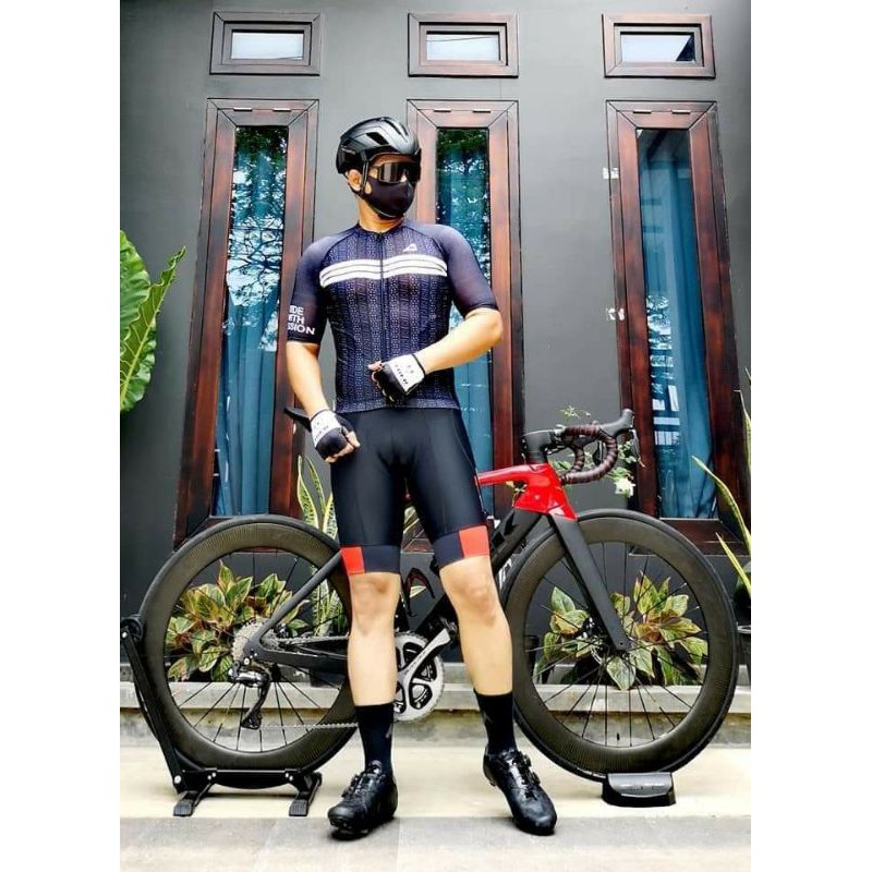 Setelan Set Kaos Baju Sepeda Sxb +62 Batik Etnic Road Bike Jersey Bicycle Gowes