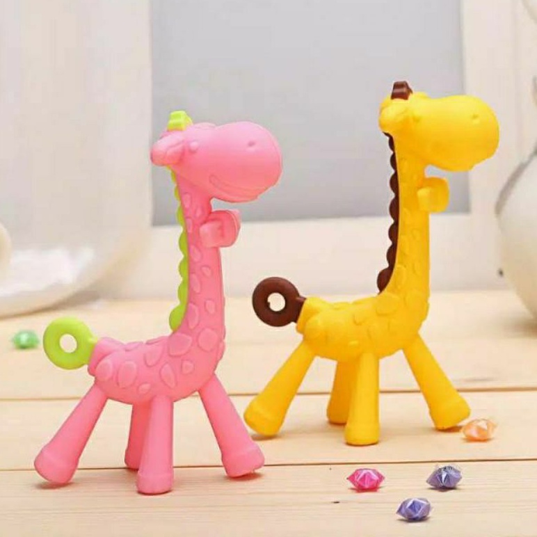Teether Bayi Jerapah BPA Free / Gigitan Bayi 3 Month +/ Teether Giraffe