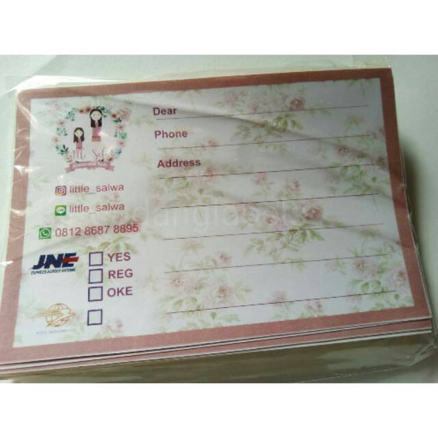 

stiker alamat shabby pink (7,5x11cm)