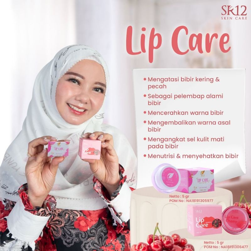 SR12 Lip Care Cherry Pelembab &amp; Pencerah Bibir Original 5 G - Lip Balm