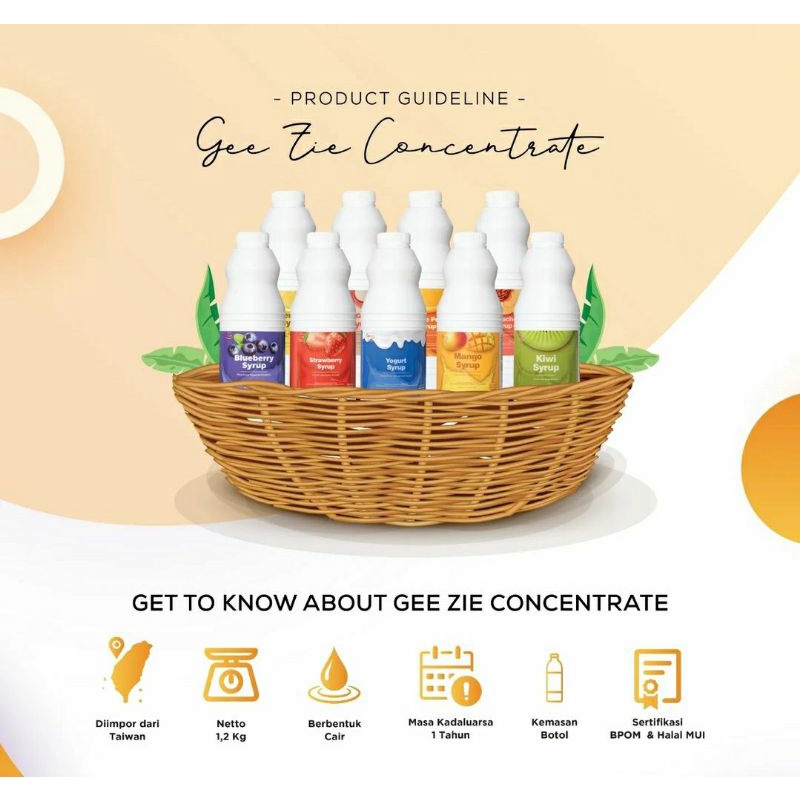 

GEE ZIE SYRUP CONCENTRATE Konsentrat - 1.2KG