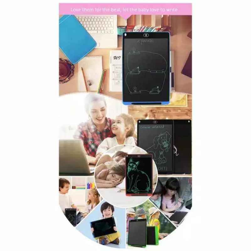 LCD Writing Tablet 8.5&quot; Papan Tulis Anak dan Dewasa/Writing Tab On/Off