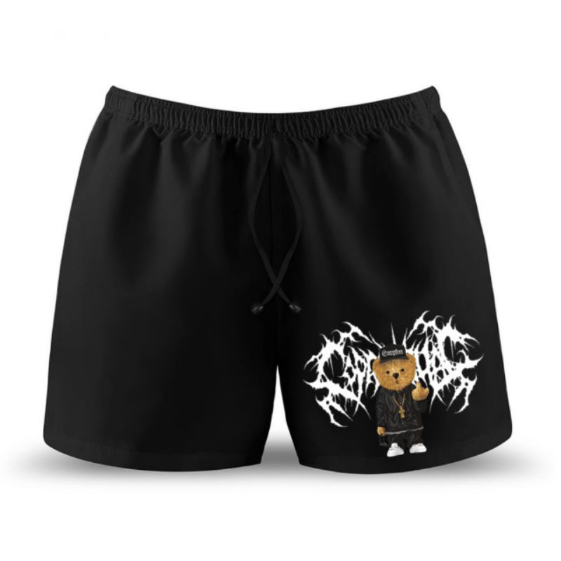 (COD)Best seller!!!! Boxer Black White Fire//CELANA PENDEK//Boxer pria