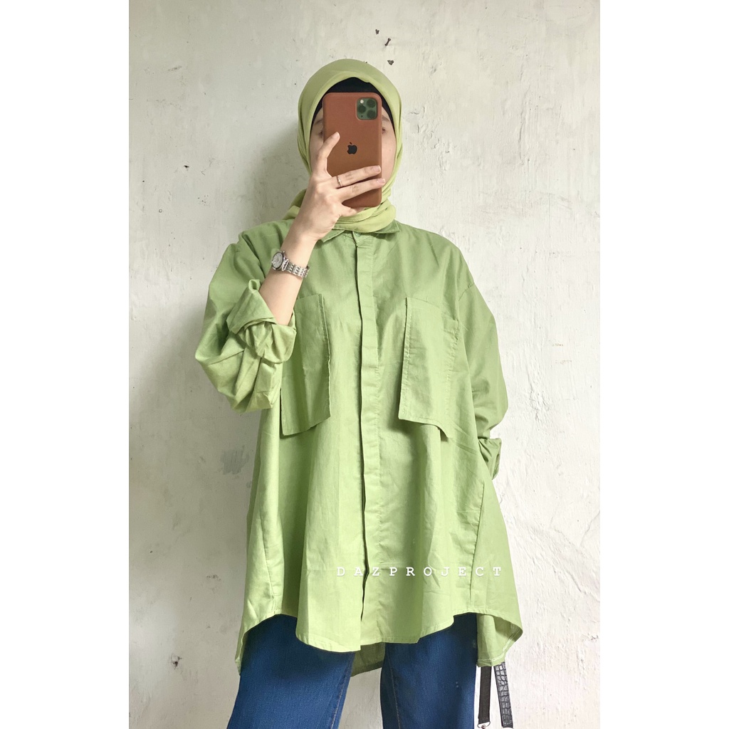 Pocket Poplin Shirt Oversized Poplin Shirt Yura Basic Kemeja Atasan Bigsize Kemeja Poplin Warna Fuschia ara pouch nura basic pink fanta Mirabela katun poplin by DAZPROJECT