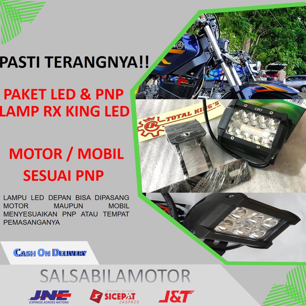 LAMPU LED DEPAN RX KING 6 TITIK / MATA LAMP UTAMA KOTAK SOROT LED VIXION BYSON GL TIGER PRO