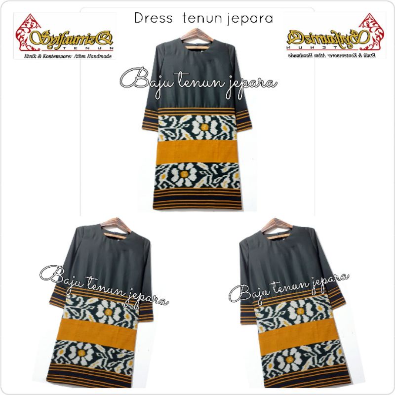 Dress mix troso tenun baju tenun toyobo DTB113