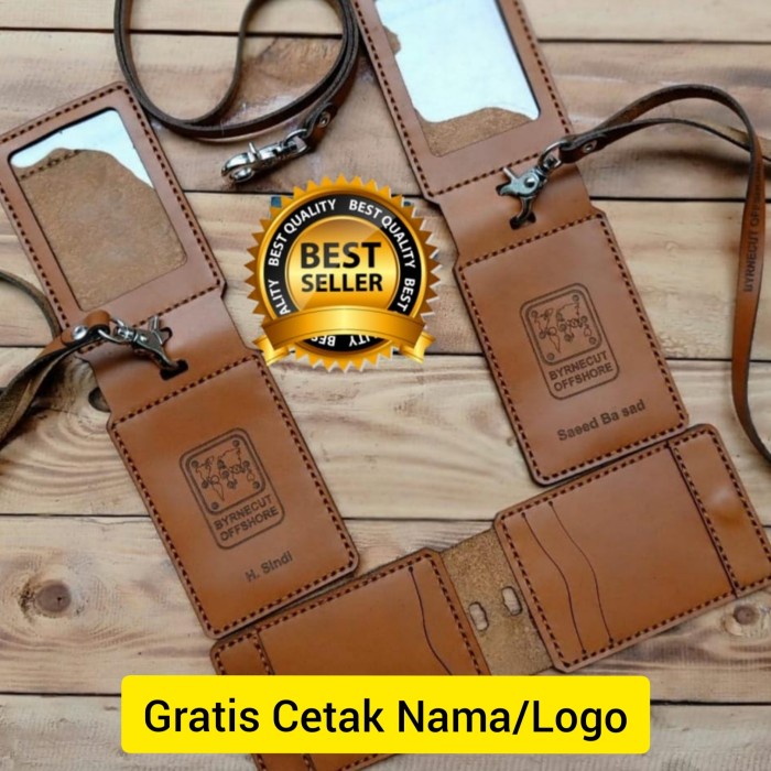 

READY NAME TAG HOLDER KULIT, ID CARD HOLDER MAGNET FLIP LIPAT, NAME TAG ID BERKUALITAS