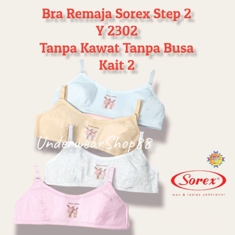 Miniset Semi Bra Step 2/Bahan Katun/Kait 2/Tanpa Kawat/Tanpa Busa/Best Seller