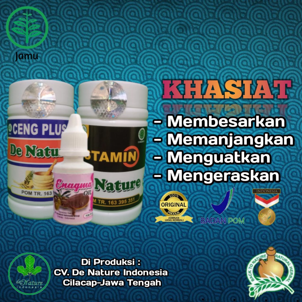 CENG PLUS STAMIN ENAGMA HERBAL DE NATURE OBAT PEMBESAR KUAT PANJANG MR.P AMPUH