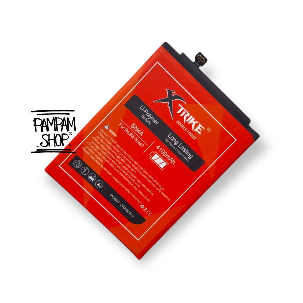 Baterai XTRIKE Double Power Original XiaoMi Redmi Note 7 Note 7 Pro BN4A Batre Batrai Battery Handphone HP Ori BN 4A