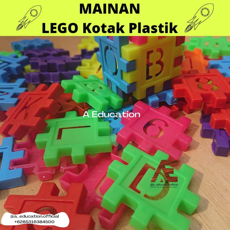 Mainan edukasi Mainan Lego Puzzle huruf dan angka