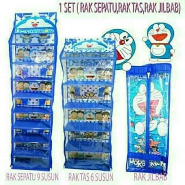 Rak set (rak sepatu + rak tas + rak jilbab)