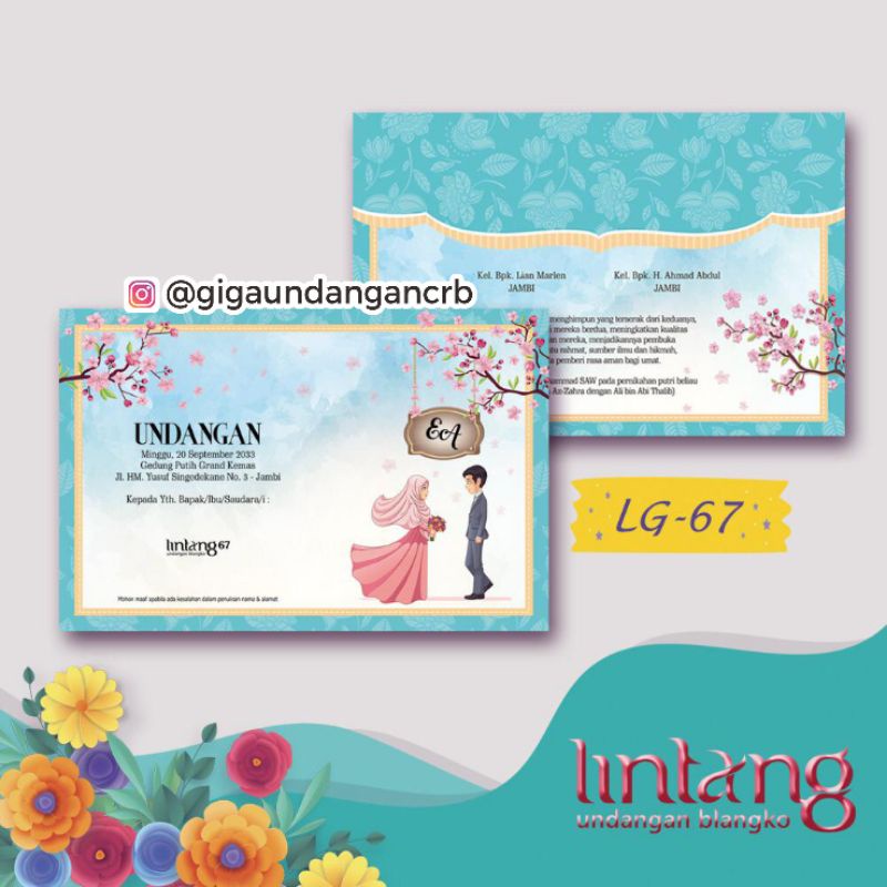 UNDANGAN PERNIKAHAN KEKINIAN SIMPEL MURAH & ELEGAN/SOFTCOVER LINTANG-67