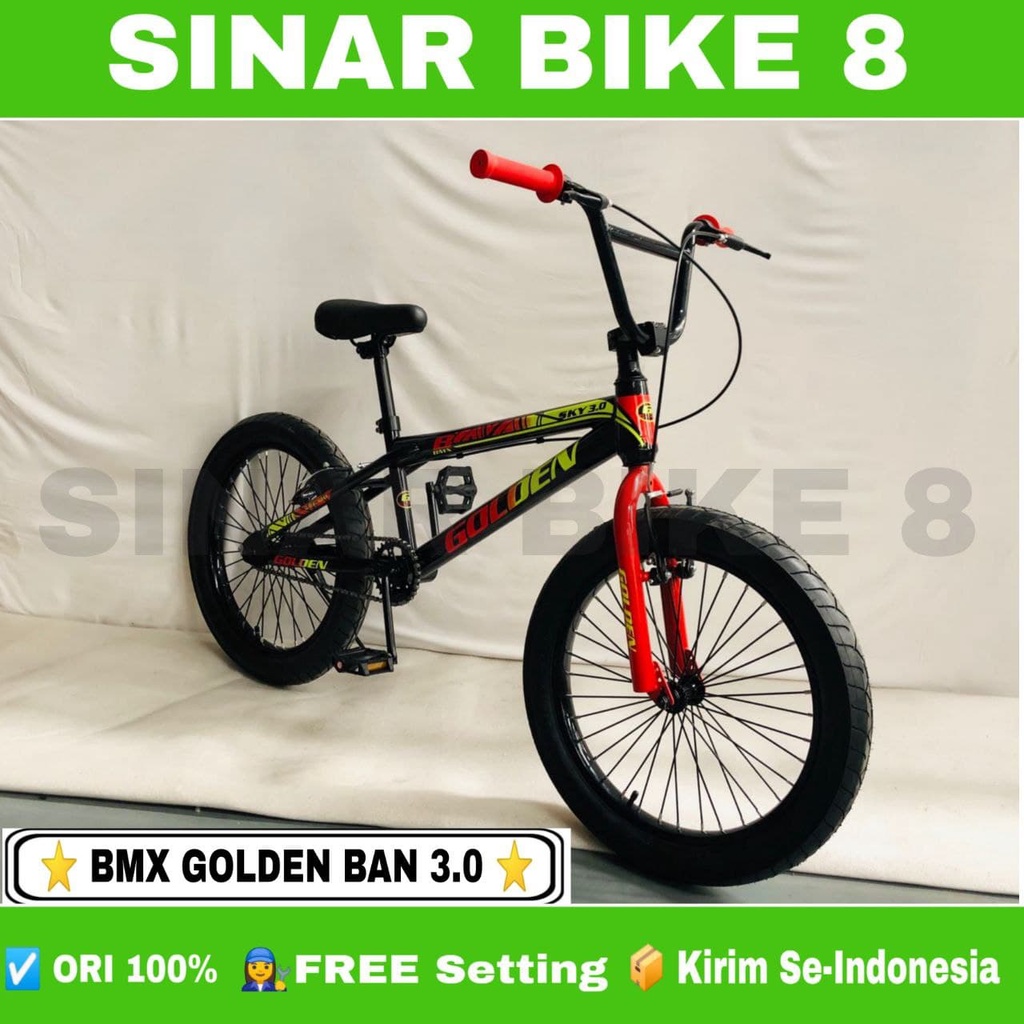 Sepeda Anak Laki BMX GOLDEN Ukuran 20 Inch Ban Jumbo 3.0