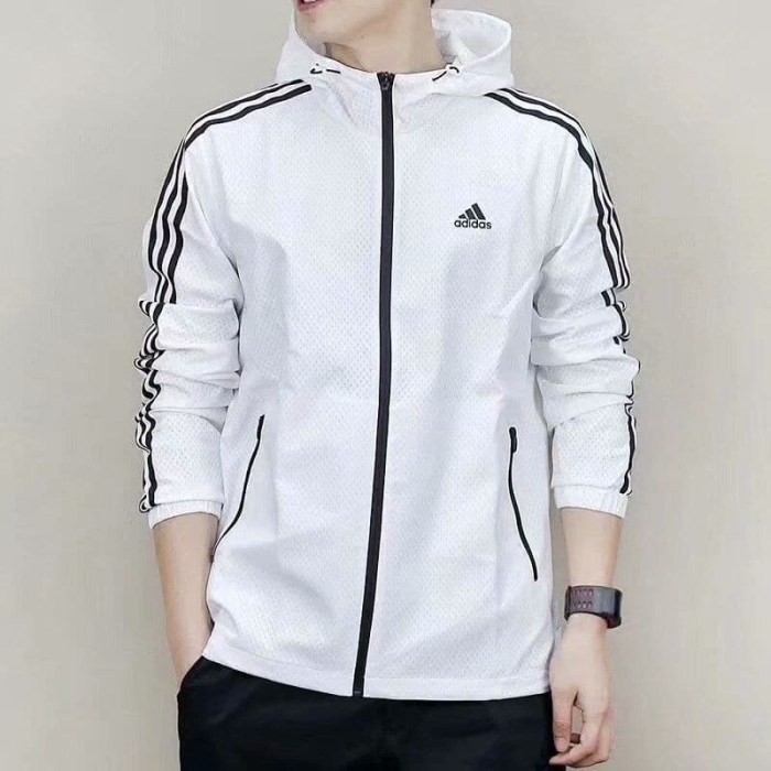 Jaket Pria Wanita Adidas Sporty Keren Import Murah - Hitam, L
