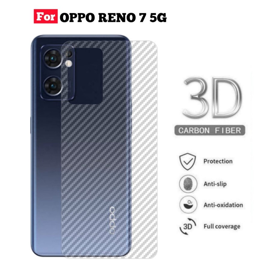 OPPO RENO 8T 8 5G 4G 8Z 8 PRO 7 7Z 6 6 PRO 5 5F BACK SKIN CARBON GARSKIN ANTI GORES BELAKANG