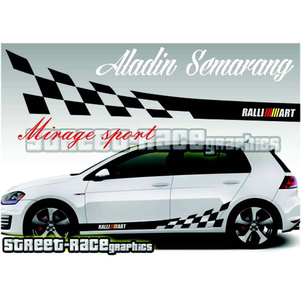 Stiker Mobil Mitsubishi Mirage Sticker Ralliart Shopee Indonesia