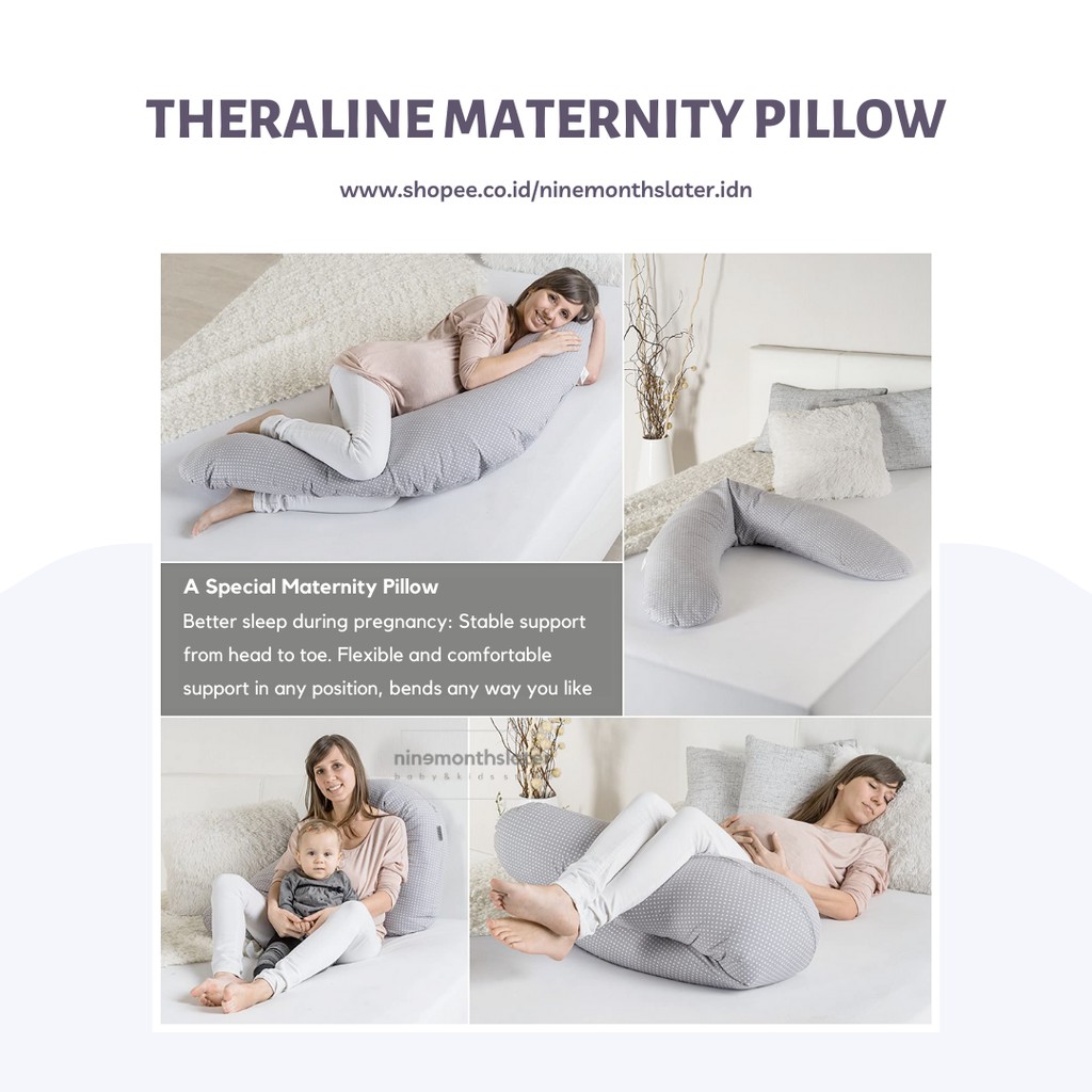 Theraline Comfort Maternity and Nursing Pillow Bantal Guling Empuk Ibu Hamil Bayi Menyusui Tidur