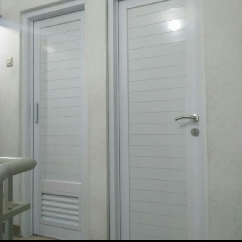 Pintu Kamar mandi aluminium tebal lengkap tinggal pasang
