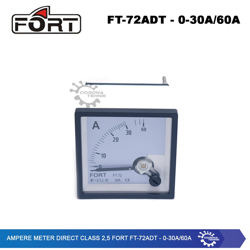 Analog AC Panel Meter - Direct Class 2,5 FORT FT-72ADT - Ampere Meter