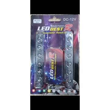 Lampu kedip blitz 3 mata 4 mata 5 mata 6 mata led motor mobil 12volt