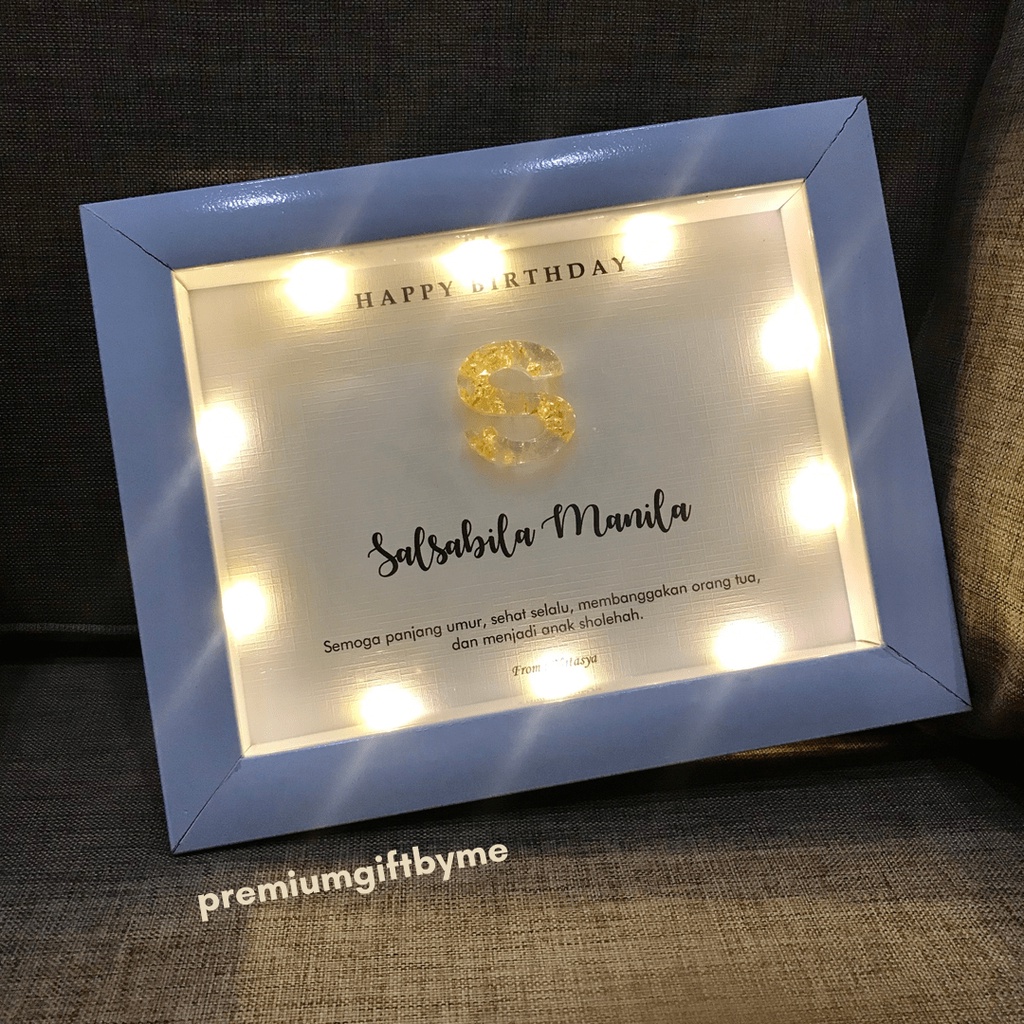 RESIN Frame 3D 5R 13x18 6R 15x20 LED Kado Ultah Hadiah Pernikahan Gift Paket Wisuda Ulang Tahun Tunangan Kelahiran Hampers Premium Murah Unik Estetik Aesthetic Sahabat Pacar Istri Bayi Anak Box Figura Pigura Lampu