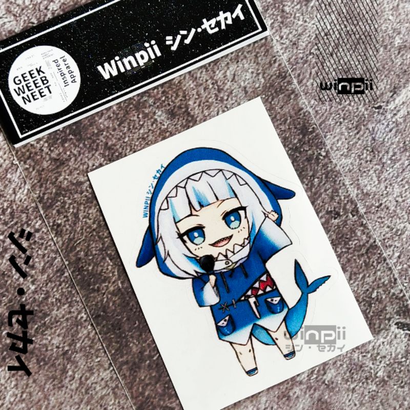 Stiker / Sticker Gawr Gura Vtuber Hololive
