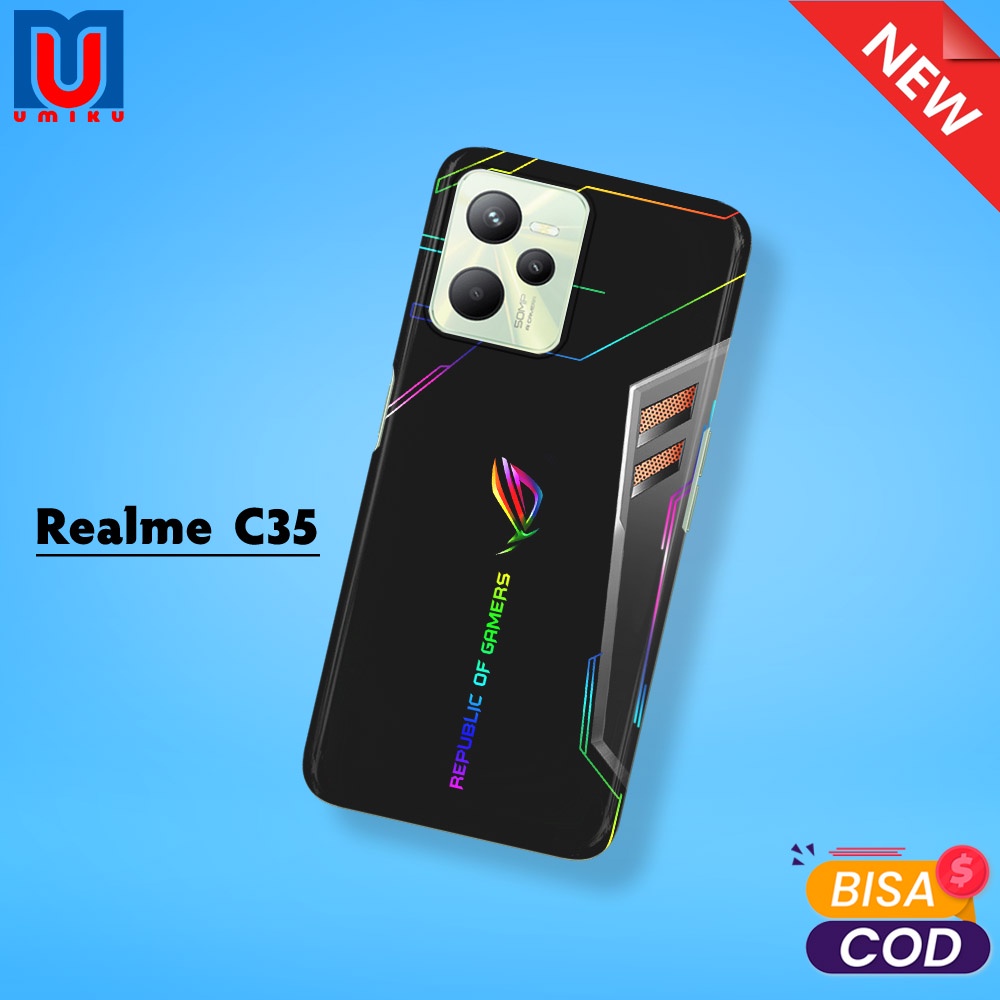 [3D10] UMIKU Case Realme C35 Gambar RoG Gaming - Case HP 3D Fullprinting - Case Terbaru Case Terbaik