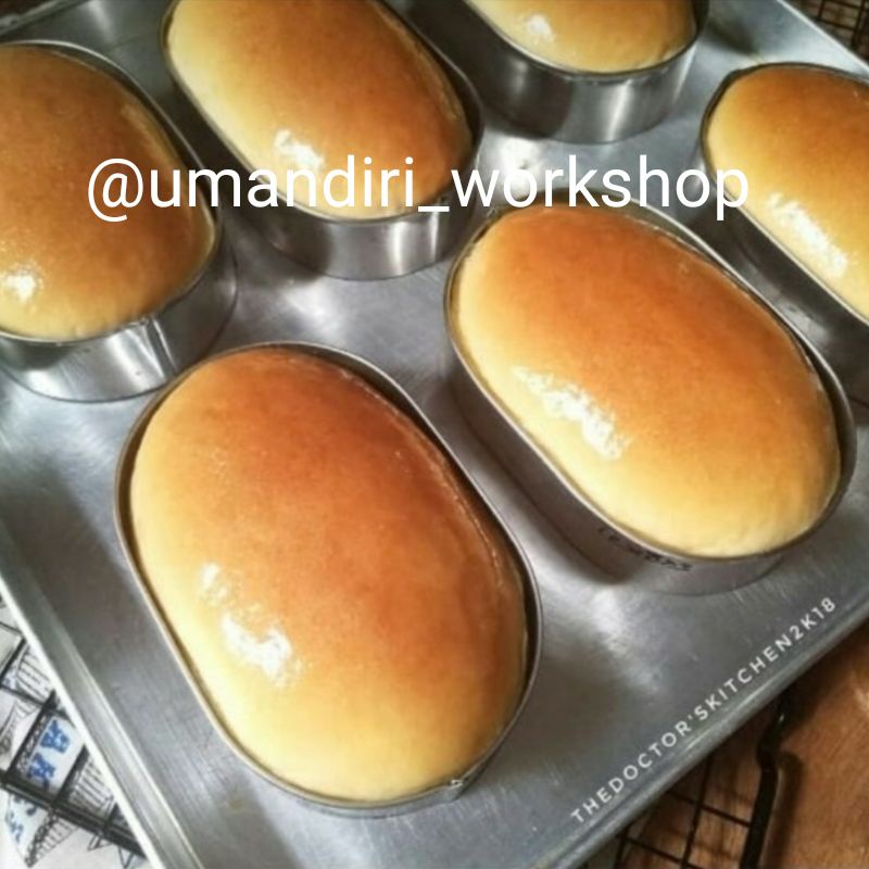 Cetakan Roti Oval Ring Roti Oval Ring Kue Ring Hotdog Burger harga untuk 5pcs dan 10pcs