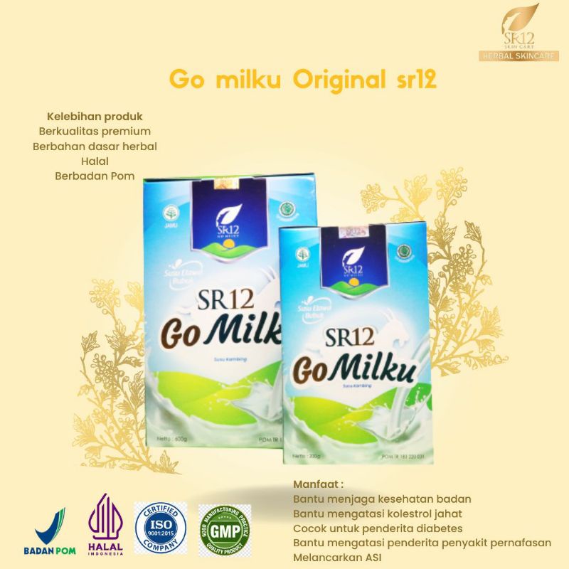 

SR12 Go Milku Susu Kambing Etawa Bubuk Kualitas Premium Tanpa Tambahan Gula krimer Kemasan 600gram & 200gram