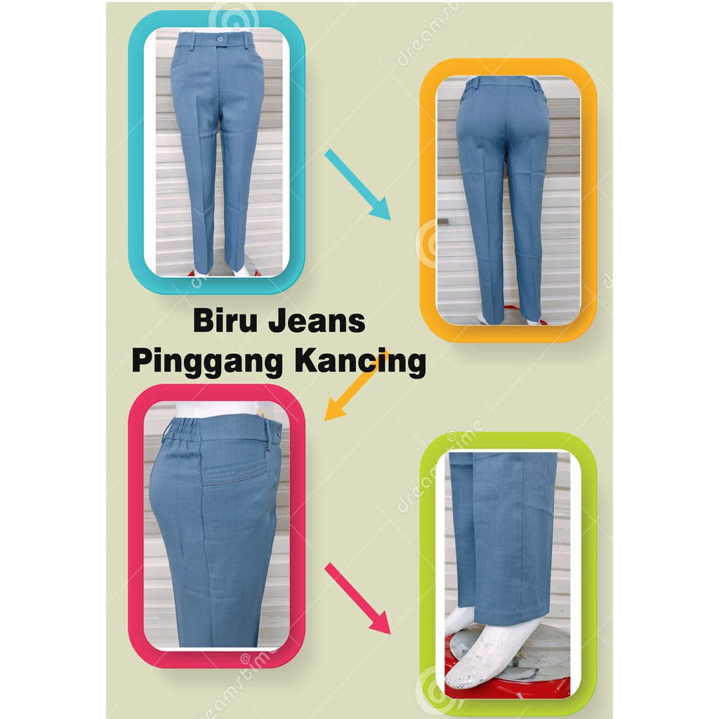 Celana Bahan-celana Wanita Karir hitam-Celana pinggang Kancing-Celana kantor 2024