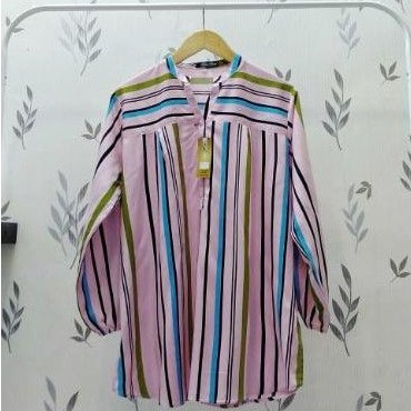 Rayon Motif 0053 - Motif Salur - Blouse Motif Rayon - Fathin Basic - Atasan Rayon - Tanahabang-3
