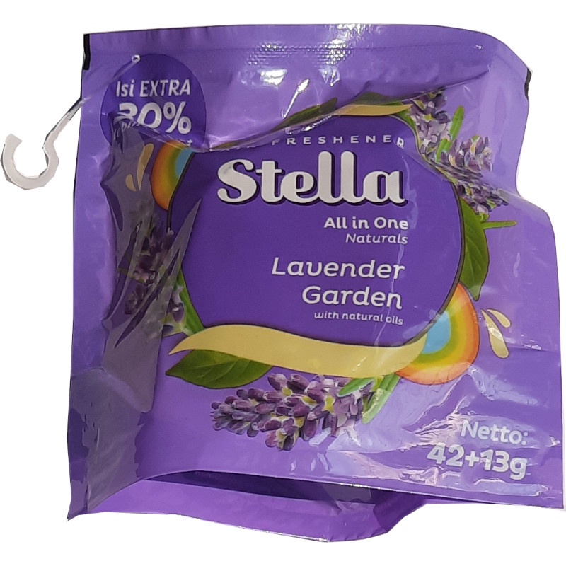 Stella All In One Air Refreshner Pengharum Pewangi Ruangan / Mobil 55 Gram Lavender